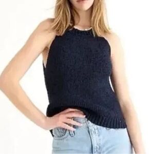 J. Crew navy Knit Top xs sweater tank